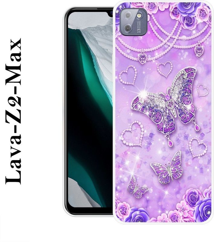 VITARO Back Cover for Lava Z2 Max  (Blue, Silver, Grip Case, Silicon)