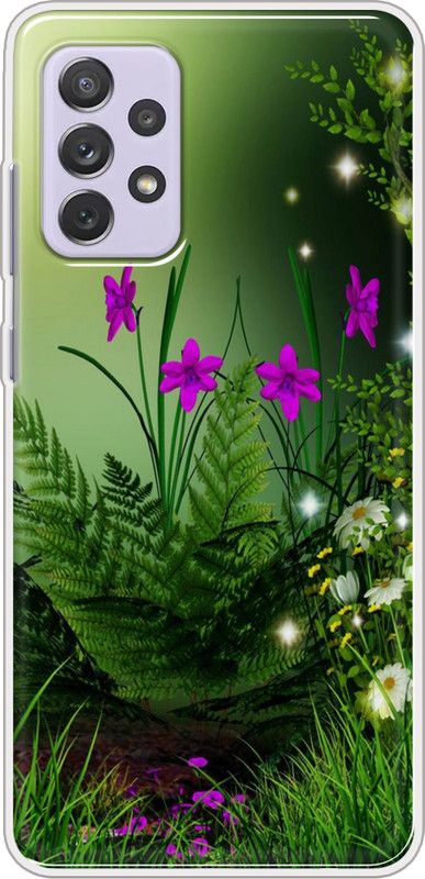 Hansviprint Back Cover for Samsung Galaxy A72  (Green, Grip Case, Silicon, Pack of: 1)