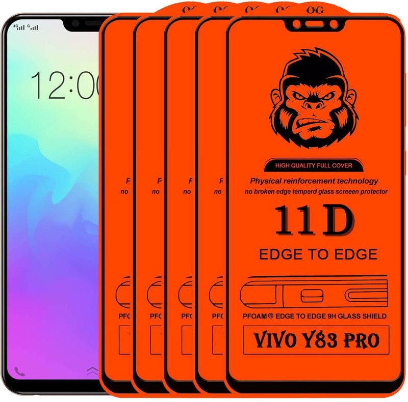 Xester Edge To Edge Tempered Glass for VIVO Y83 PRO  (Pack of 5)