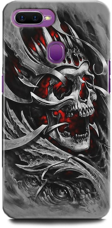 INTELLIZE Back Cover for Oppo A7/CPH1901 skull,Printed  (Multicolor, Shock Proof, Pack of: 1)