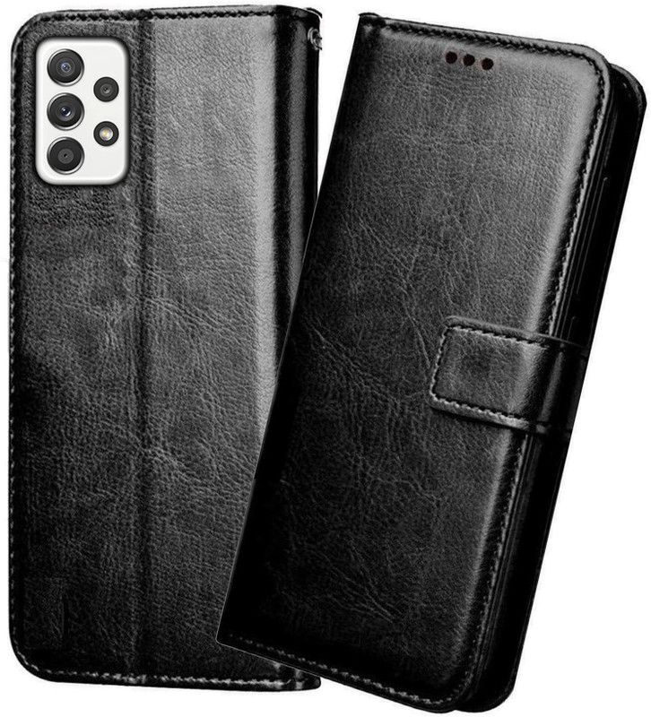 SAMARA Flip Cover for Samsung Galaxy M32 5G  (Black, Cases with Holder, Pack of: 1)