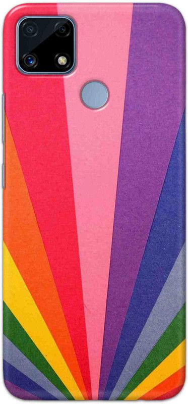 NDCOM Back Cover for Realme C25s Rainbow Color Atractive Printed  (Multicolor, Hard Case, Pack of: 1)