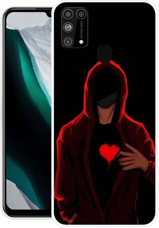 Chahar Back Cover for Samsung Galaxy M31 Prime  (Black, Red, Grip Case, Silicon, Pack of: 1)