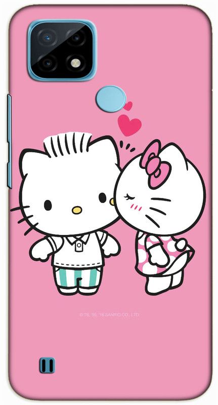 iprinto Back Cover for Realme C21, Realme C21Y Hello Kitty Back Cover  (Pink, Hard Case)