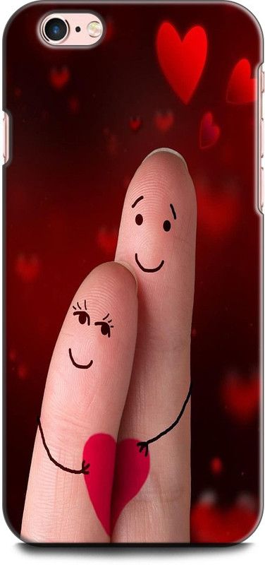KEYCENT Back Cover for APPLE iPhone 6s Plus FINGER, LOVE, ANIME, SWEET COUPLE, HEART, RED, MOON  (Multicolor, Shock Proof, Pack of: 1)
