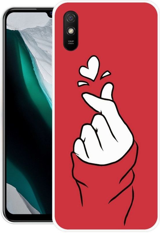 SHIVKUDI Back Cover for Mi Redmi 9A Sport, Mi Redmi 9i Sport, Mi Redmi 9A, Mi Redmi 9i  (Pink, White, Silicon)