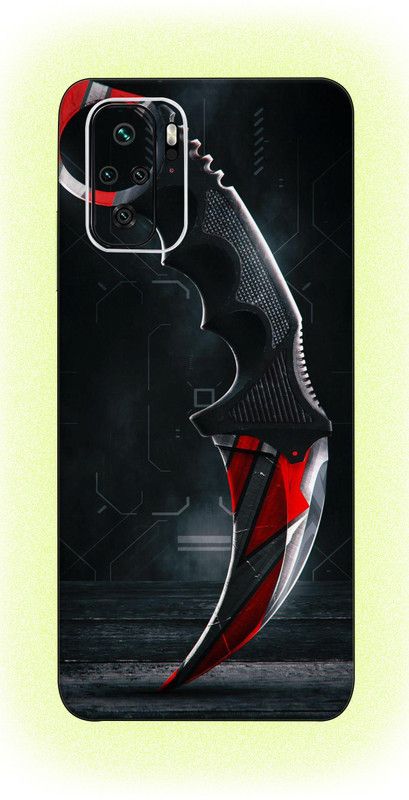 Reyans Creation Redmi Note10s-Ninja_Knife matte Finish (Back + Camera + Side) Mobile Skin  (Ninja_Knife)