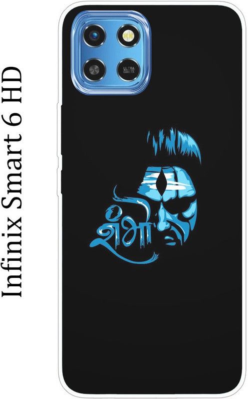 BeauCase Back Cover for Infinix Smart 6 HD  (Black, Blue, Grip Case, Silicon, Pack of: 1)