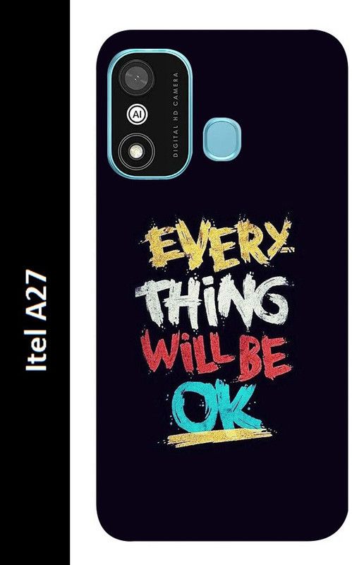 Ghumakkad Back Cover for Itel A27  (Black, Silicon, Pack of: 1)