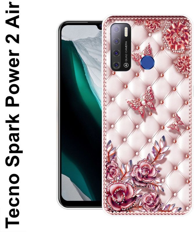 JATLAND Back Cover for Tecno Spark Power 2 Air  (Pink, Silicon)