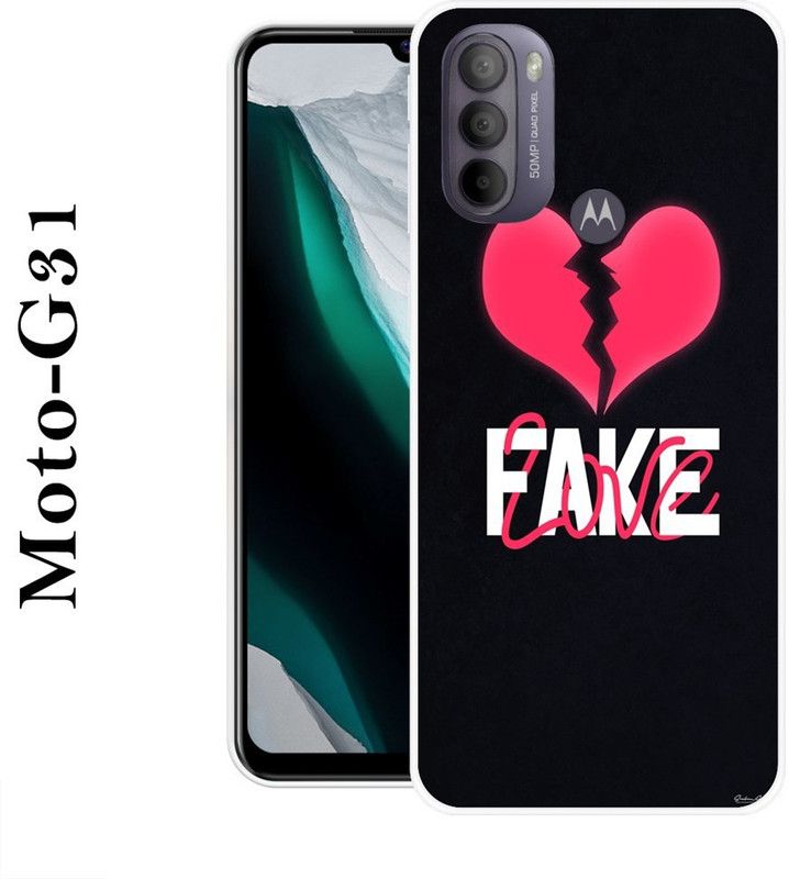 BAGRA Back Cover for Motorola Moto G31  (Black, Pink, Silicon)