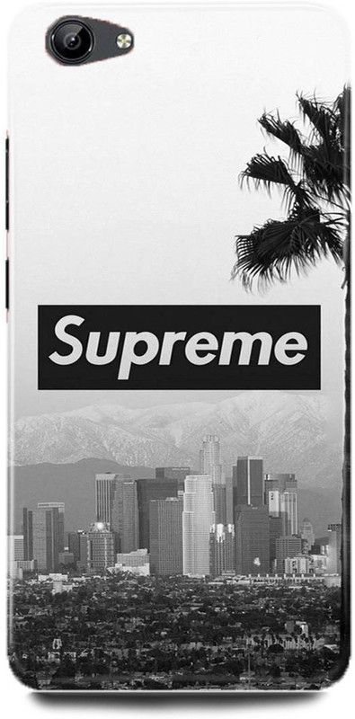 ZIGTOZAG SHOPPE Back Cover for vivo Y53, 1606, BRAND, SUPREME, COOL, FASHION,  (Black, Hard Case)