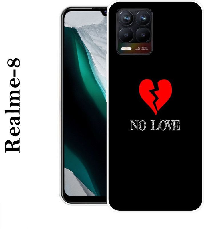 REDFLY Back Cover for Realme 8  (Black, Grip Case, Silicon)