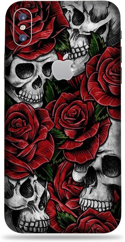 AsSkin Apple iPhone X Mobile Skin  (Ultra rosses and skulls Skin With High Matte Finish..)