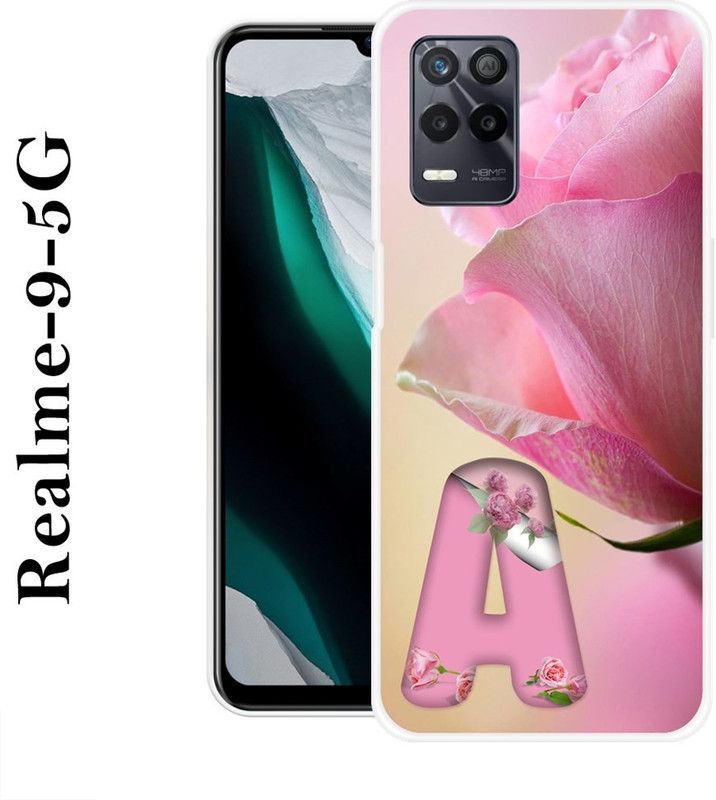 KUDI Back Cover for Realme 9 5G  (Beige, Pink, Grip Case, Silicon)