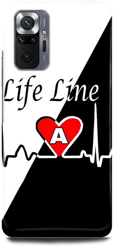 JUGGA Back Cover for Redmi Note 10 Pro, A, NAME, LETTER, ALPHABET, LIFELINE  (Multicolor, Hard Case, Pack of: 1)