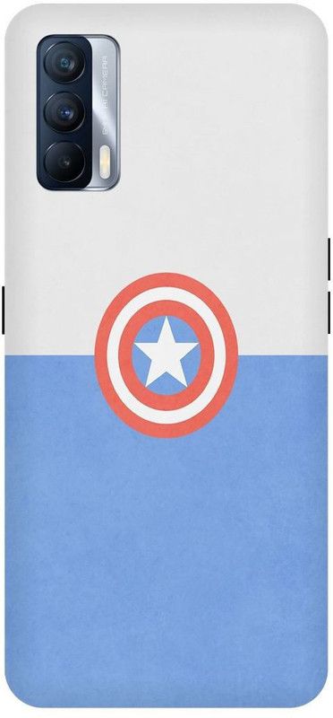 Bluvver Back Cover for Realme X7, RMX3092, Printed Caption America Logo Back Cover  (Multicolor, Hard Case, Pack of: 1)