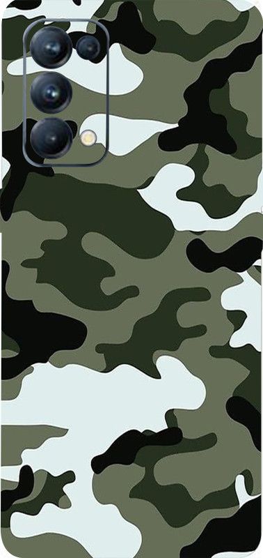 BugguSkin OPPO Reno5 Pro 5G, oppo reno 5 pro 5g Mobile Skin  (Ultra Super Camouflage Winter Skin With High Matte Finish.)