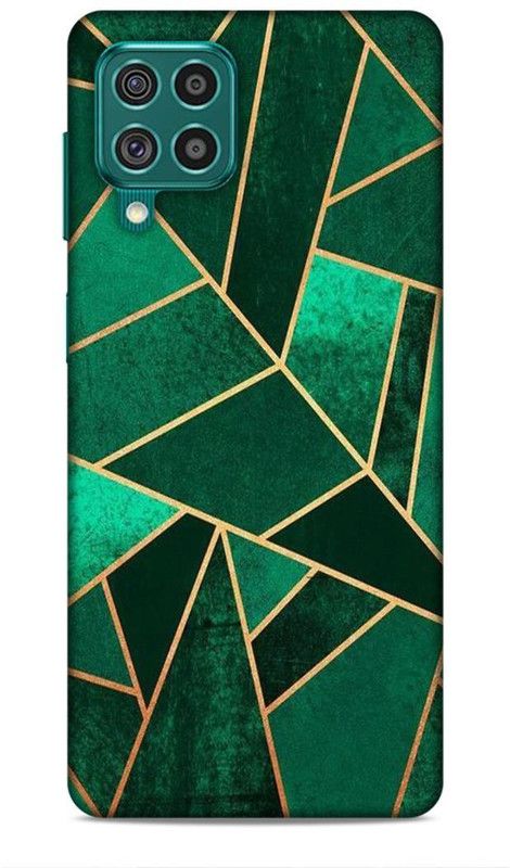 Samsidhi Back Cover for Samsung Galaxy F62  (Green, Gold)