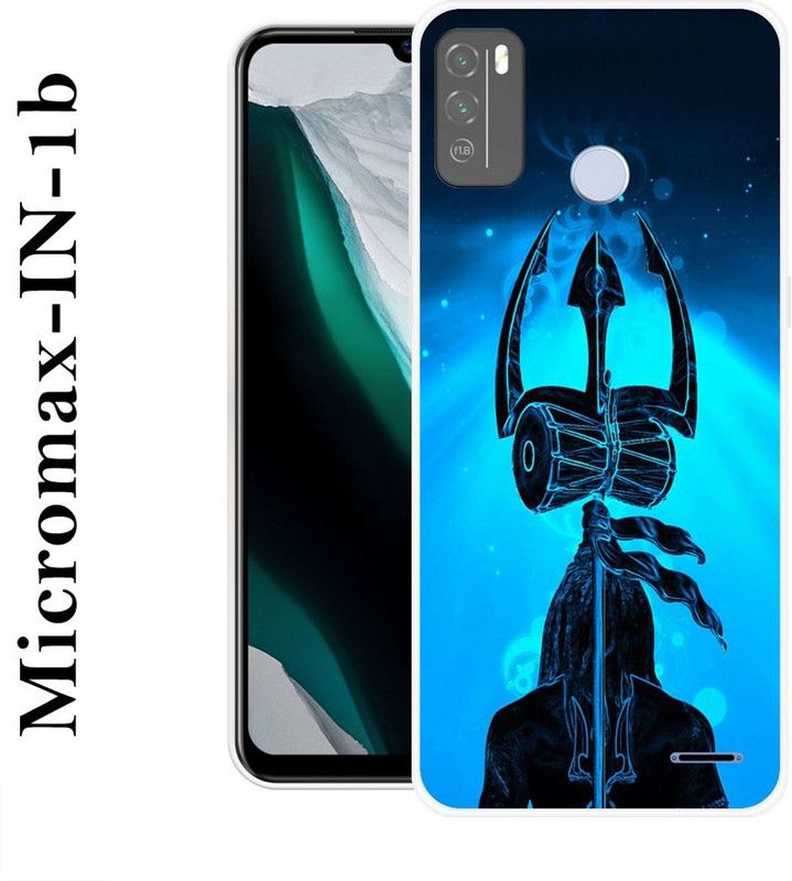 REALKING Back Cover for Micromax in 1b  (Black, Blue, Grip Case, Silicon)