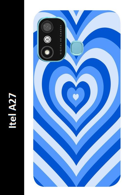 Ghumakkad Back Cover for Itel A27  (Blue, Grey, Silicon, Pack of: 1)