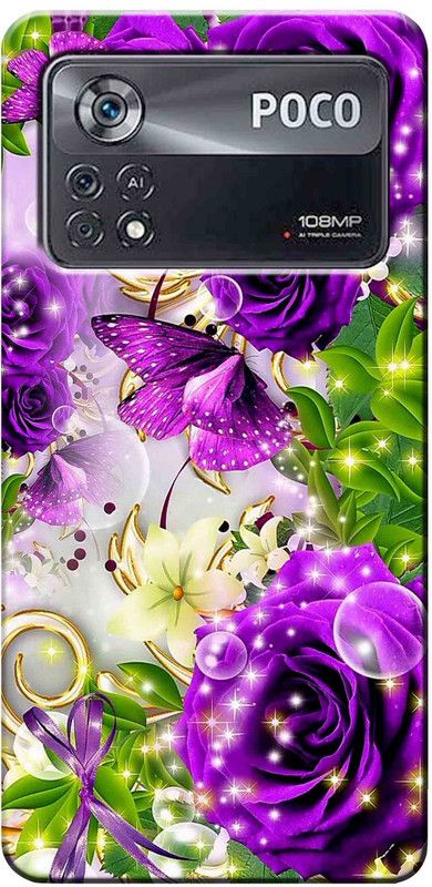 Auqueno Back Cover for Poco X4 Pro 5G 2790  (Multicolor, Flexible, Silicon, Pack of: 1)