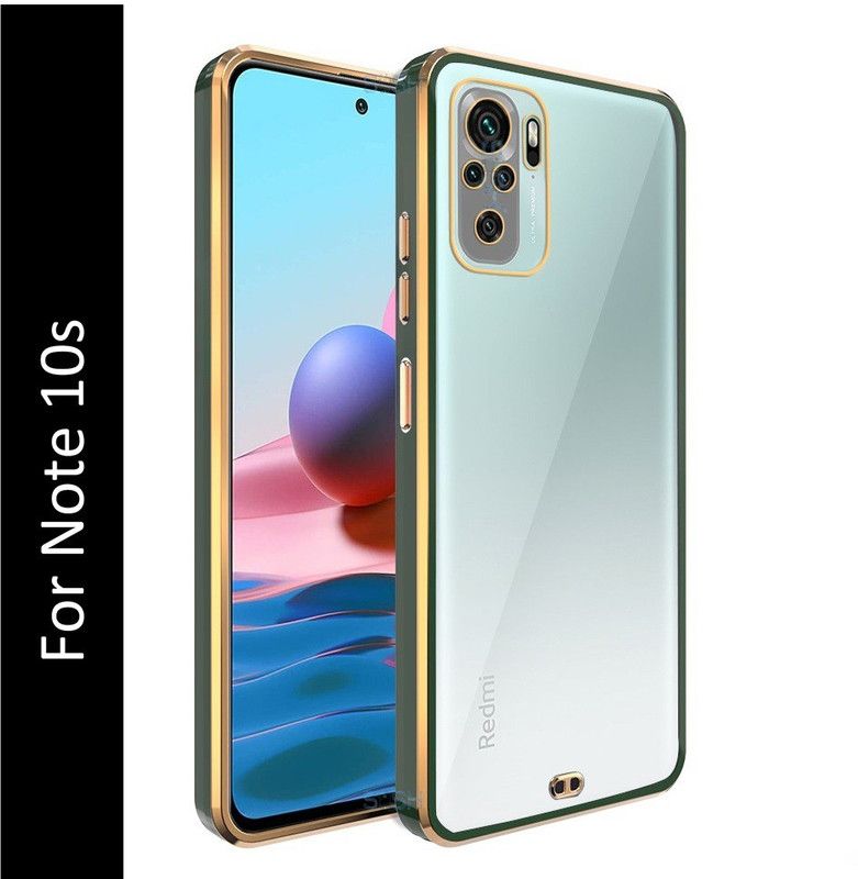 Qcase Back Cover for Redmi Note 10s  (Green, Camera Bump Protector, Silicon, Pack of: 1)