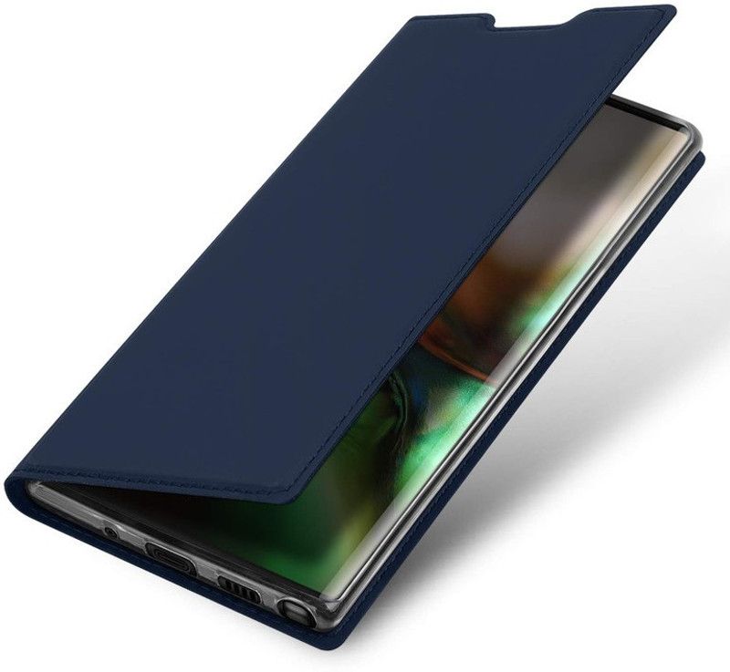 Elica Wallet Case Cover for Samsung Galaxy Note10+  (Blue, Shock Proof, Pack of: 1)
