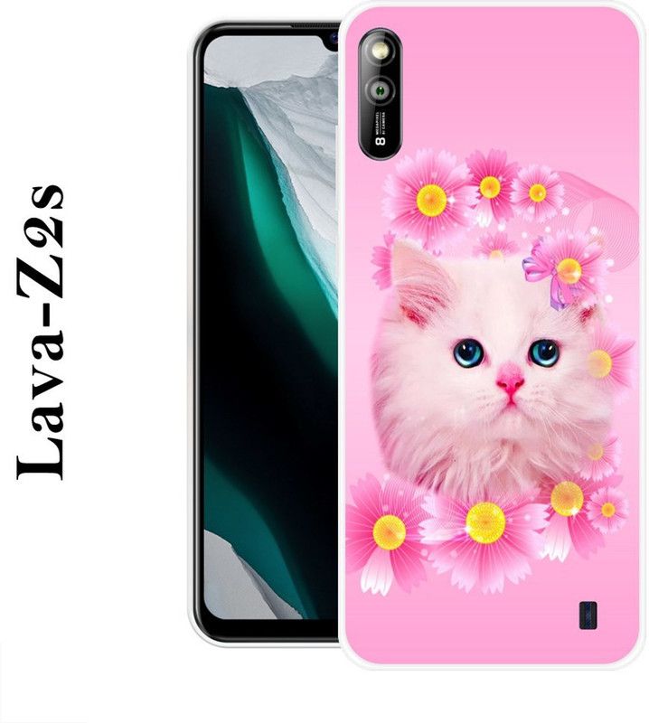 SHIVKUDI Back Cover for Lava Z2S  (Pink, Yellow, Silicon)
