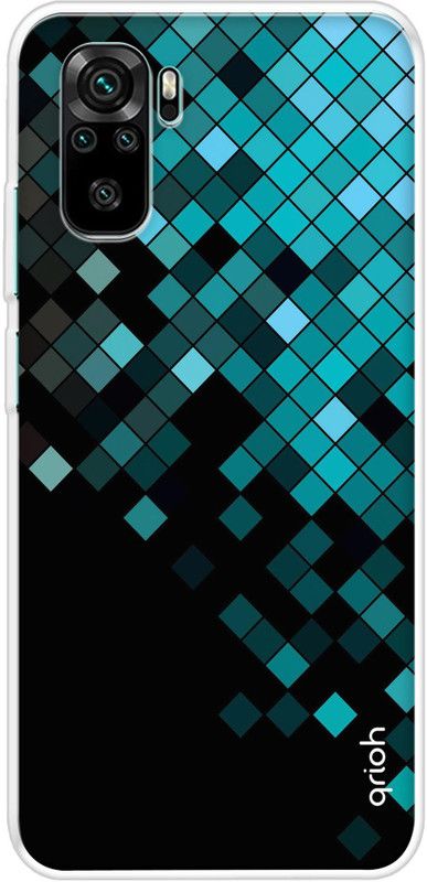QRIOH Back Cover for Mi Redmi Note 10  (Blue, Grip Case, Silicon, Pack of: 1)