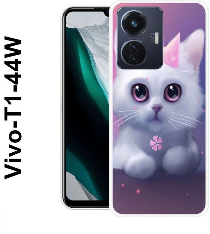 INDIALAND Back Cover for Vivo T1 44W  (Multicolor, Silicon)