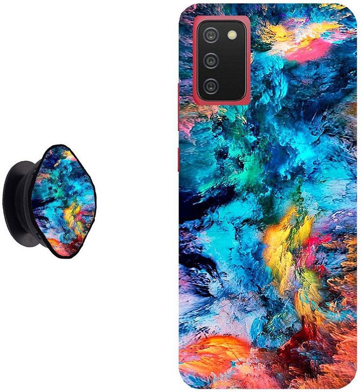 KIZIN Back Cover for Samsung Galaxy M02s  (Multicolor, Cases with Holder)