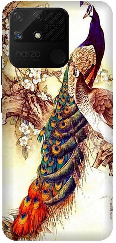itrusto Back Cover for realme Narzo 50A , realme Narzo 50A Peacock BACK COVER  (Multicolor, Pack of: 1)