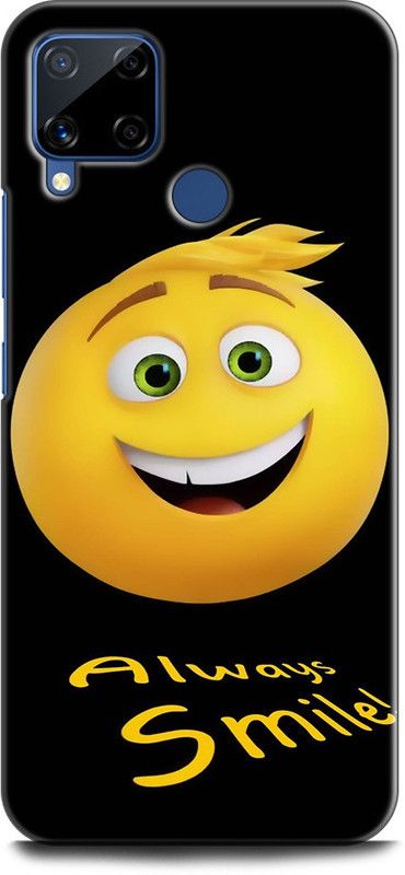 Afterglow Back Cover for Realme C15 SMILEY, EMOJI, CUTE, FUNNY, SMILE  (Multicolor, Shock Proof, Pack of: 1)