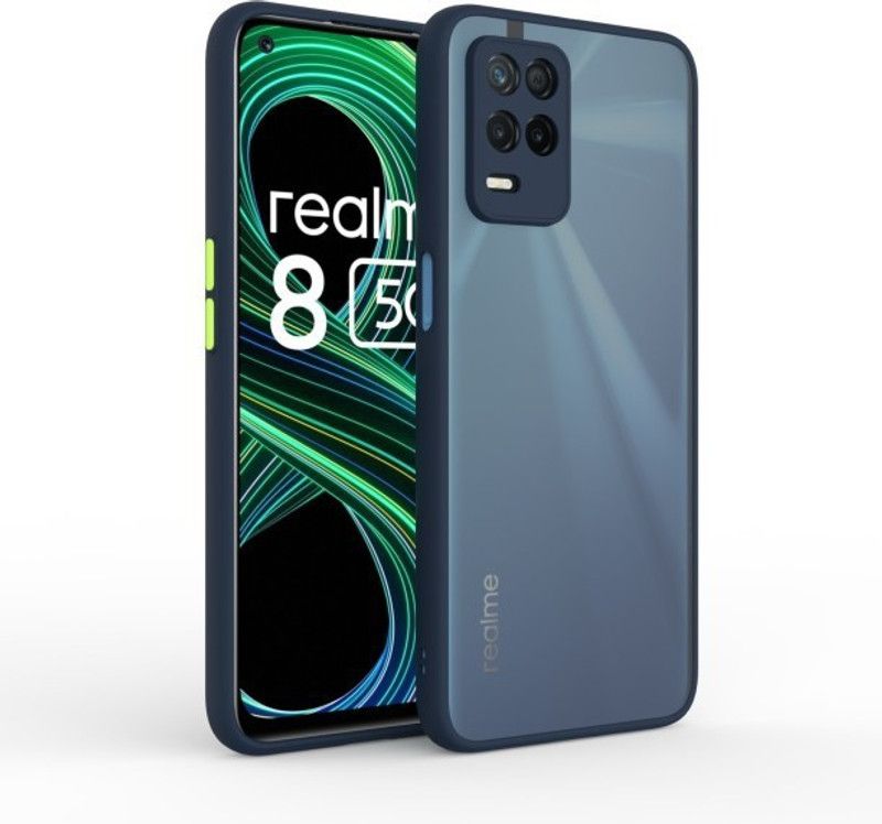 Techforce Back Cover for Realme 8 5G, Realme 8s, Realme Narzo 30 5G  (Blue, Camera Bump Protector, Pack of: 1)