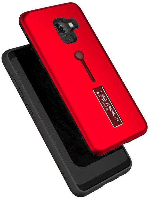 Lilliput Back Cover for Samsung Galaxy A8 Plus  (Red, Shock Proof, Pack of: 1)