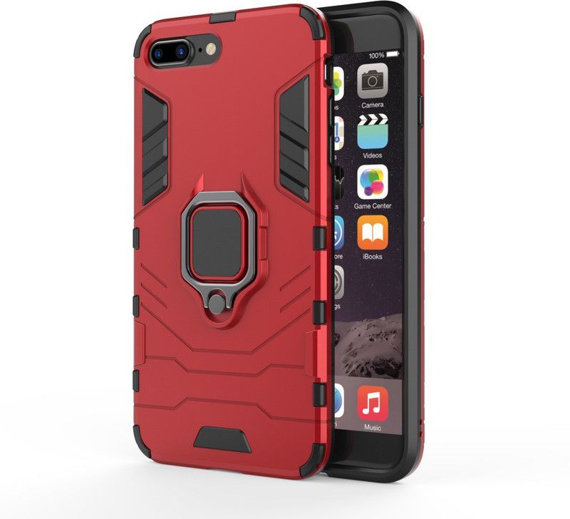 Rakulo Back Cover for Apple iPhone 7 Plus  (Red, Cases with Holder, Pack of: 1)