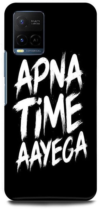 DIKRO Back Cover for Vivo Y21A, V2111, APNA, TIME, AYEGA, GULLYBOY, INSPIRED  (Black, Hard Case, Pack of: 1)