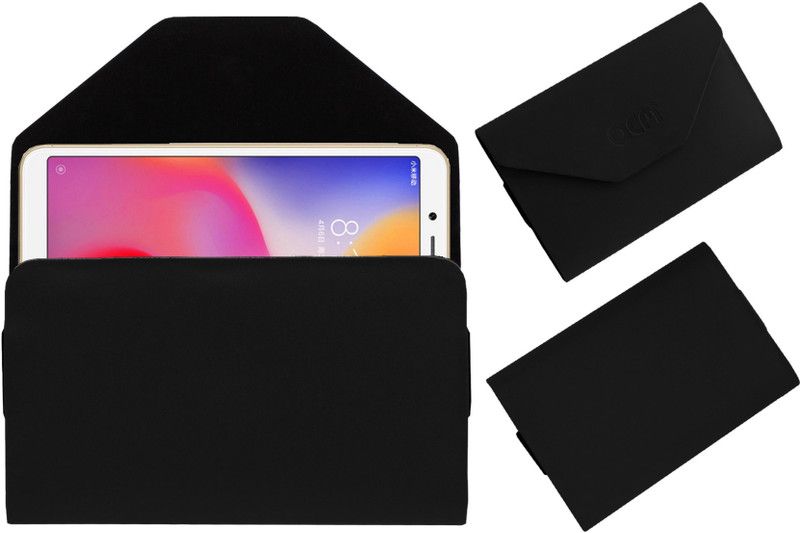 ACM Pouch for Mi Redmi 6  (Black, Cases with Holder, Pack of: 1)