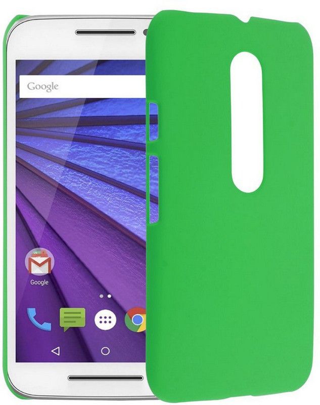 CASE CREATION Back Cover for Motorola Moto X Play Dual SIM, MotoXPlay, Motorola Moto Xplay Rubberized Cover Matte Finish  (Green, Pack of: 1)