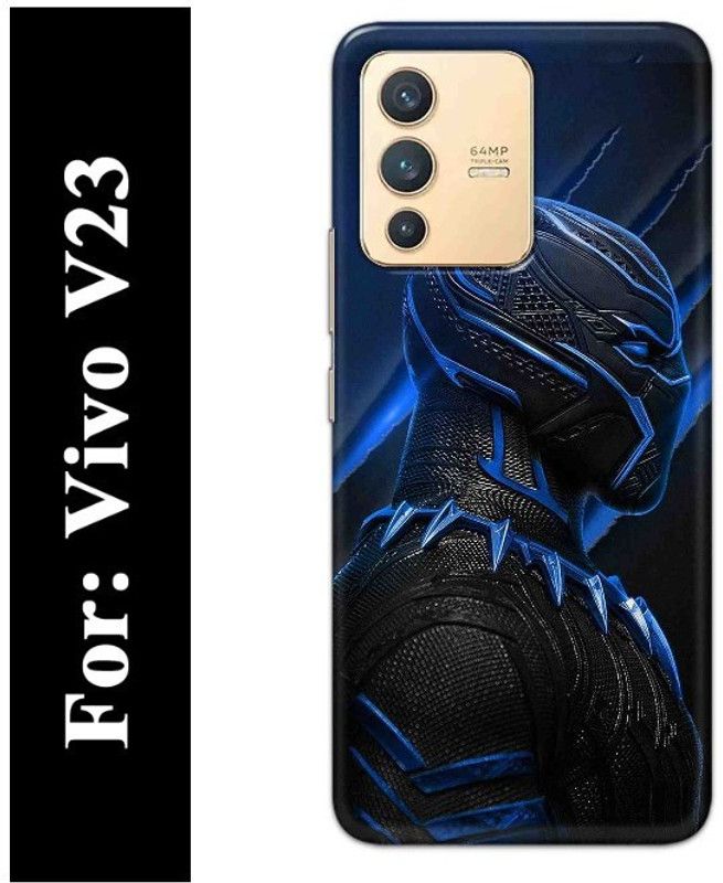 Majestic Back Cover for Vivo V23  (Black, Blue, Hard Case)