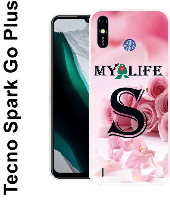 redfly Back Cover for Tecno Spark Go Plus  (Black, Pink, Grip Case, Silicon)
