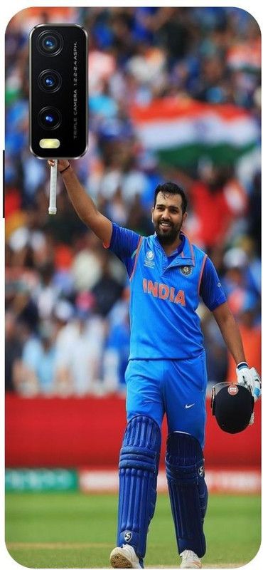 Bluvver Back Cover for Vivo Y12s, V2033, Printed Rohit Sharma Back Cover  (Multicolor, Hard Case, Pack of: 1)