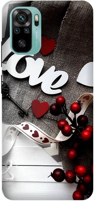 UMPRINT Back Cover for Redmi Note10/M2101K7AI Love I Love You Heart Printed Back Cover  (Multicolor, Hard Case, Pack of: 1)