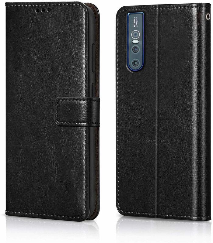 Finaux Flip Cover for Vivo V15 Pro  (Black, Shock Proof, Pack of: 1)