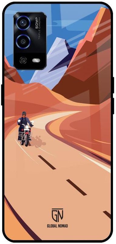 GLOBAL NOMAD Back Cover for Oppo A55  (Multicolor, Grip Case, Silicon, Pack of: 1)