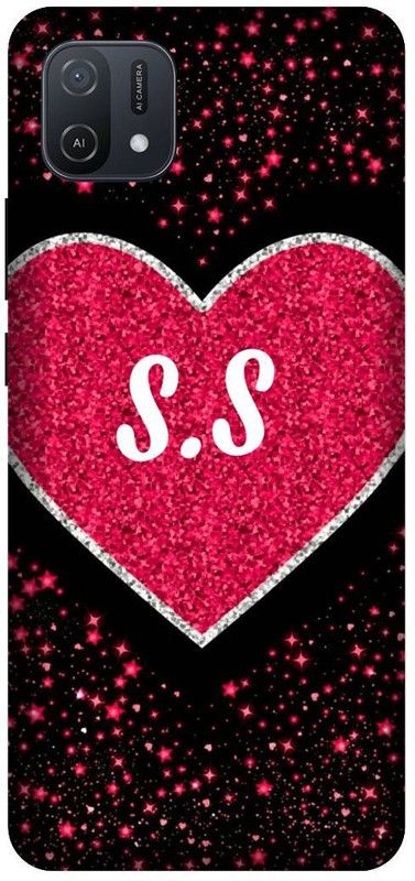 VS PRINT LINK Back Cover for OPPO A16e , CPH2421 ,SS, S LOVES S, SS NAME, SS Love Printed  (Red, Hard Case, Pack of: 1)