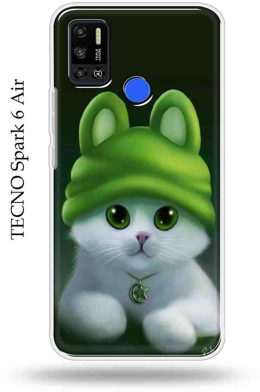 RM Style Back Cover for Tecno Spark 6 Air  (Green, White, Silicon)