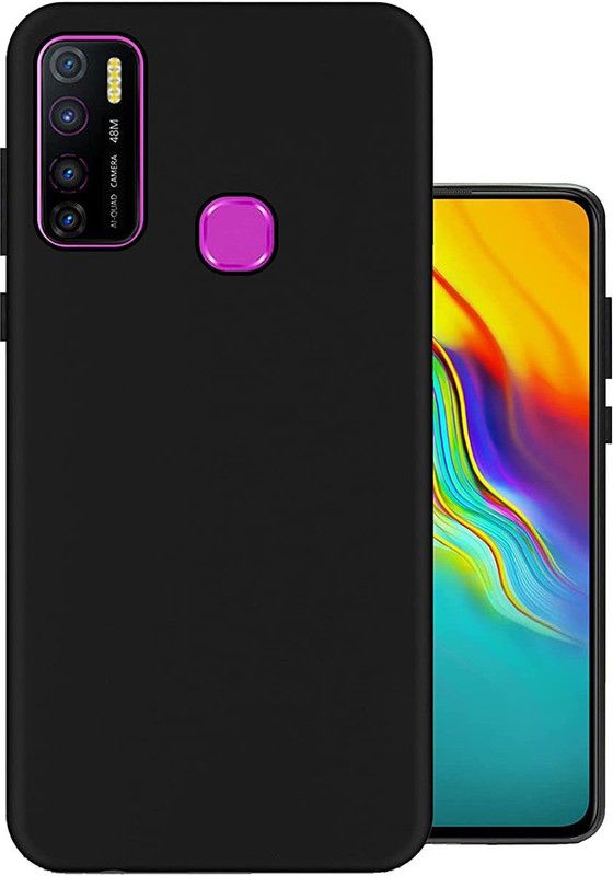 Velfo Back Cover for Infinix Hot 9  (Black, Silicon, Pack of: 1)