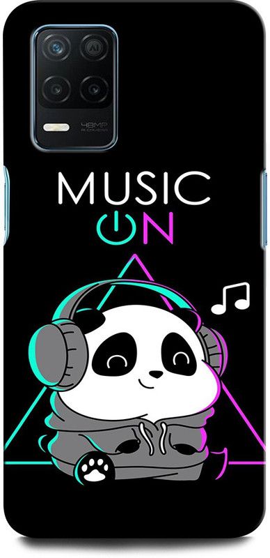 ORBIQE Back Cover for Realme 8 5G PANDA, LOVE, BEAR, AMOR, MUSIC ON, PANDA MUSIC  (Multicolor, Hard Case, Pack of: 1)